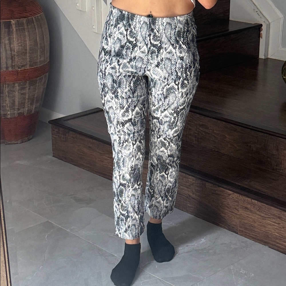 Jules & Leopold Black and Gray Snake Print Pants Leggings